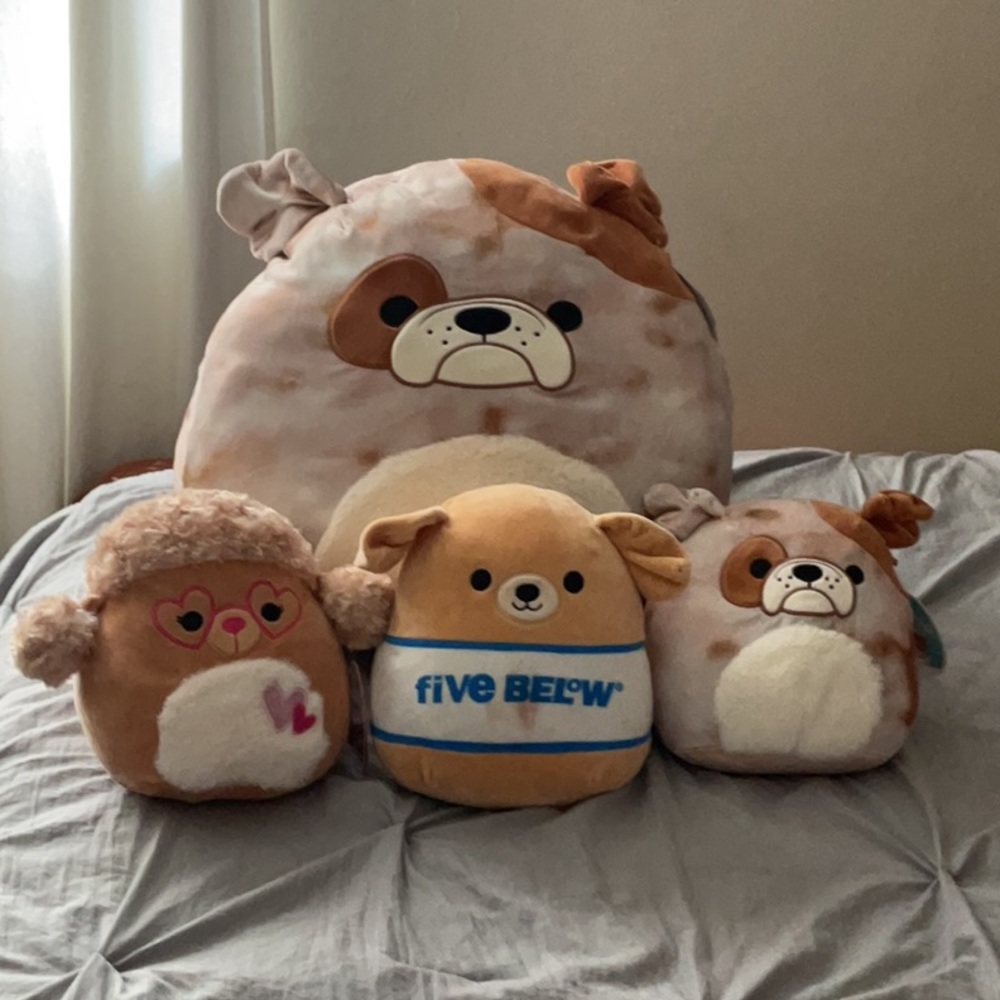 4 dog squishmallows bundle